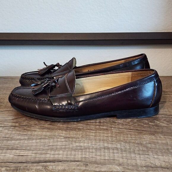 Cole Haan Tassel Men\'s Loafers Dress Shoes Size 10.5 Burgundy main image 5